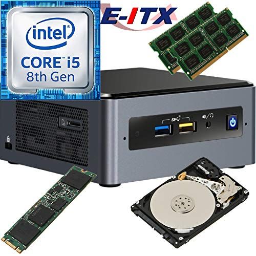  Intel NUC8I5BEH 8th Gen Core i5 System, 8GB Dual Channel DDR4, 120GB M.2 SSD, 1TB HDD, NO OS, Pre-Assembled Tested E-ITX