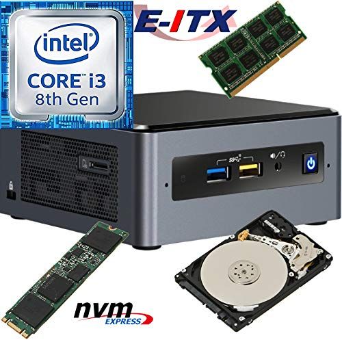  Intel NUC8I3BEH 8th Gen Core i3 System, 4GB DDR4, 240GB M.2 PCIe NVMe SSD, 2TB HDD, NO OS, Pre-Assembled Tested E-ITX