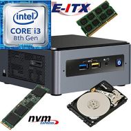 Intel NUC8I3BEH 8th Gen Core i3 System, 4GB DDR4, 480GB M.2 PCIe NVMe SSD, 1TB HDD, NO OS, Pre-Assembled and Tested by E-ITX