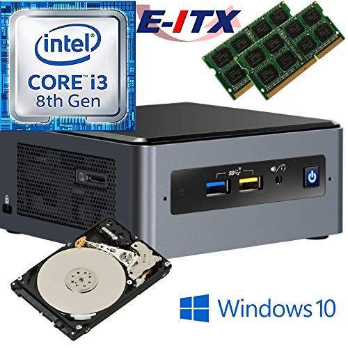  Intel NUC8I3BEH 8th Gen Core i3 System, 8GB Dual Channel DDR4, 2TB HDD, Win 10 Pro Installed & Configured E-ITX