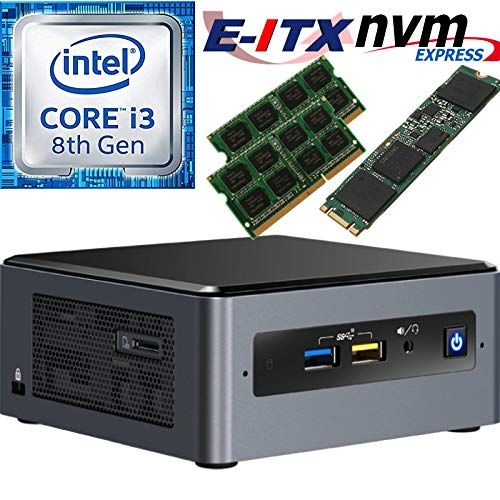  Intel NUC8I3BEH 8th Gen Core i3 System, 32GB Dual Channel DDR4, 240GB M.2 PCIe NVMe SSD, NO OS, Pre-Assembled Tested E-ITX