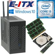 Asrock DeskMini 110 Intel Core i3-7100 Mini-STX System, 32GB Dual Channel DDR4, 480GB NVMe M.2 SSD, 1TB HDD, Win 10 Pro Installed & Configured by E-ITX