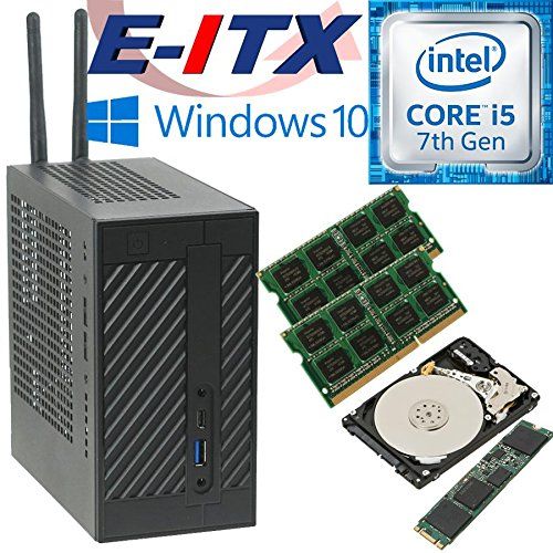  Asrock DeskMini 110 Intel Core i5-7400 Mini-STX System, 32GB Dual Channel DDR4, 120GB NVMe M.2 SSD, 2TB HDD, Win 10 Pro Installed & Configured by E-ITX