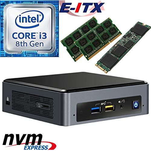  Intel NUC8I3BEK 8th Gen Core i3 System, 16GB Dual Channel DDR4, 120GB M.2 PCIe NVMe SSD, NO OS, Pre-Assembled and Tested by E-ITX