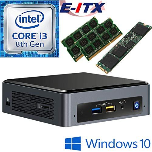  Intel NUC8I3BEK 8th Gen Core i3 System, 16GB Dual Channel DDR4, 120GB M.2 SSD, Win 10 Pro Installed & Configured by E-ITX
