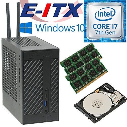  Asrock DeskMini 110 Intel Core i7-7700 Mini-STX System, 16GB Dual Channel DDR4, 2TB HDD, Win 10 Pro Installed & Configured by E-ITX