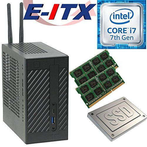  Asrock DeskMini 110 Intel Core i7-7700 Mini-STX System, 32GB Dual Channel DDR4, 240GB SSD, NO OS, Pre-Assembled and Tested by E-ITX