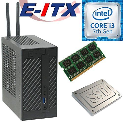  Asrock DeskMini 110 Intel Core i3-7100 Mini-STX System, 4GB DDR4, 480GB SSD, NO OS, Pre-Assembled and Tested by E-ITX