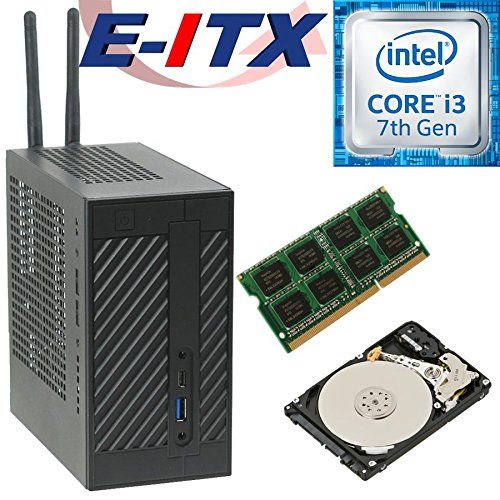  Asrock DeskMini 110 Intel Core i3-7100 Mini-STX System, 4GB DDR4, 1TB HDD, NO OS, Pre-Assembled and Tested by E-ITX