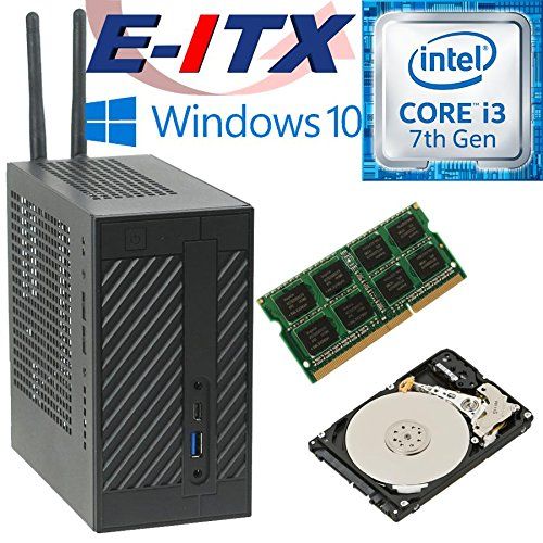  Asrock DeskMini 110 Intel Core i3-7100 Mini-STX System, 4GB DDR4, 2TB HDD, Win 10 Pro Installed & Configured by E-ITX