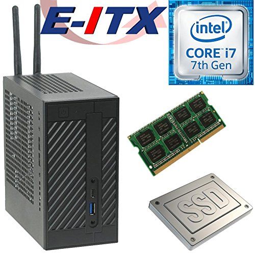  Asrock DeskMini 110 Intel Core i7-7700 Mini-STX System, 4GB DDR4, 480GB SSD, NO OS, Pre-Assembled and Tested by E-ITX