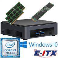 Intel NUC7I3DNKE 7th Gen Core i3 System (BOXNUC7I3DNKE), 32GB Dual Channel DDR4, 240GB M.2 PCIe NVMe SSD, Win 10 Pro Installed & Configured by E-ITX