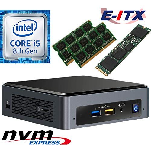  Intel NUC8I5BEK 8th Gen Core i5 System, 8GB Dual Channel DDR4, 120GB M.2 PCIe NVMe SSD, NO OS, Pre-Assembled and Tested by E-ITX