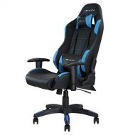 E-WIN Gaming Chair Ergonomic High Back PU Leather Racing Style with Adjustable Armrest and Back Recliner Swivel Rocker Office Chair Black Blue