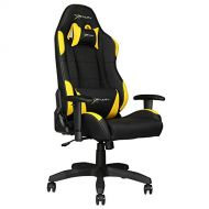 E-WIN Gaming Chair Ergonomic High Back PU Leather Racing Style with Adjustable Armrest and Back Recliner Swivel Rocker Office Chair Black/Yellow
