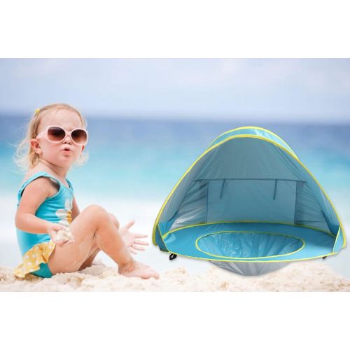  E-joy Instant Family Tent Automatic Pop Up Instant Portable Outdoors Beach Tent , Lightweight Portable Family Sun Shelter Cabana ,Provide UPF 50+ Sun Shelter