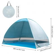 E-joy e-joy Outdoor Deluxe Beach Tent,Automatic Pop Up Instant Portable Outdoors Beach Tent, UV Protection Sun Shelter,Easy Set up