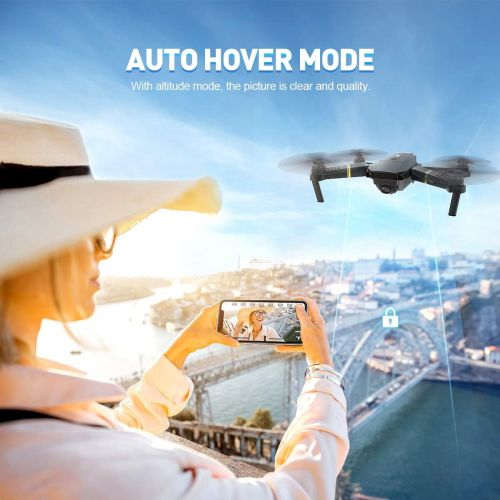  [아마존 핫딜] [아마존핫딜]Quadcopter Drone with Camera Live Video, EACHINE E58 WiFi FPV Quadcopter with 120° FOV 720P HD Camera Foldable Drone RTF -25 mins Flight time, Altitude Hold, One Key Take Off/Landi