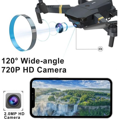  [아마존 핫딜] Quadcopter Drone With Camera Live Video, EACHINE E58 WiFi FPV Quadcopter with 120° Wide-Angle 720P HD Camera Foldable Drone RTF - Altitude Hold, One Key Take Off/Landing, 3D Flip,