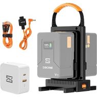 ZGCINE VM-C2 Dual Charger Kit for V-Mount V Lock Battery, with USB-C PD100W Power Supply, Also Compatible with Smallrig Neewer Fxlion Core All V-Mount Battery Charging