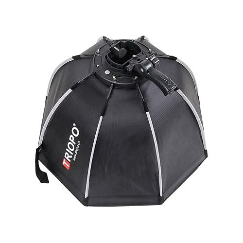  Triopo Softbox 25.6in/65cm w/Honeycomb Grid, Octagon Umbrella Photography Softbox for Godox V860 V850 TT600 TT685 TT685II YN560 III IV JY-680A, etc Flash Speedlite Speedlight Soft Boxes (KS2-65)