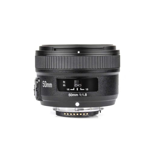 YONGNUO YN EF 50mm f/1.8 AF Lens YN50 Aperture Auto Focus for Nikon Cameras as AF-S 50mm 1.8G with EACHSHOT Cleaning Cloth