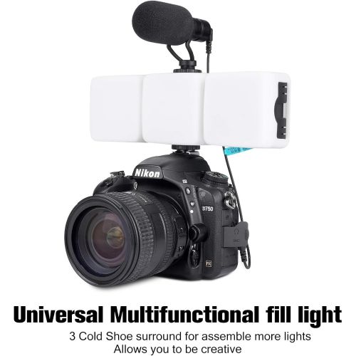  Mini LED Camera Video Light, Dimmable 2800K-8500K LCD Display Portable Video Lighting for GoPro iPhone Vlogging YouTube Video Filmmaking - EACHSHOT ES36