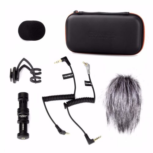  EACHSHOT COMICA CVM-VM10-II Kit Cardioid Directional Condenser Video Microphone Mic With Adapter 4-Ring Mount for Zhiyun Smooth 4 (Includes Mic & Ring Mount)