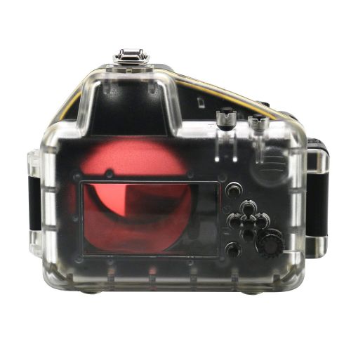  EACHSHOT 40m130ft Waterproof Underwater Camera Housing Case for Sony NEX-5N Can Be Used With 18-55mm Lens With 67mm Red Filter