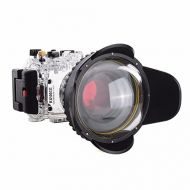 EACHSHOT 40m/130f Waterproof Underwater Housing Case For Sony DSC-RX100III/RX100 III/RX100M3/RX100 mark3 + 67mm Red Filter + 67mm Fisheye Lens - Round