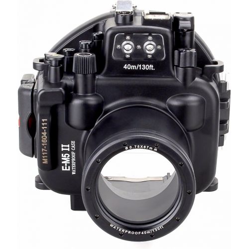  EACHSHOT 40M130ft Waterproof Underwater Camera Housing Diving Case for Olympus E-M5 II Can Be used with 12-50mm Lens
