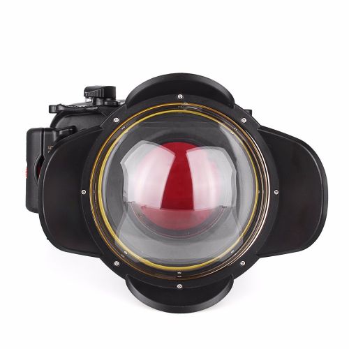  EACHSHOT 40m 130ft Waterproof Underwater Camera Housing Case Bag for Sony A5100 16-50mm Lens Camera + 67mm Fisheye Lens + 67mm Red Filter