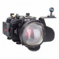 EACHSHOT 40m130ft Underwater Diving Camera Housing for Canon G5X + 67mm Fisheye Lens + Aluminium Diving handle + 67mm Red Filter