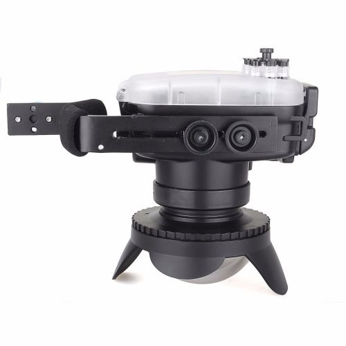  EACHSHOT 40m130ft Underwater Diving Camera Housing for Canon G5X + 67mm Fisheye Lens + Aluminium Diving handle + 67mm Red Filter