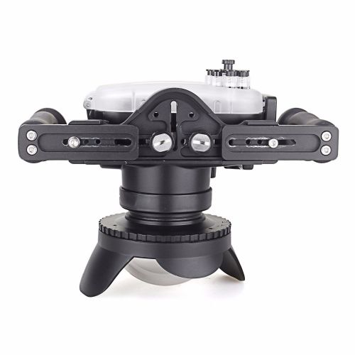  EACHSHOT 40m130ft Underwater Diving Camera Housing for Canon G5X + 67mm Fisheye Lens + Two Hands Aluminium Tray + 67mm Red Filter