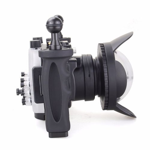  EACHSHOT 40m130ft Underwater Diving Camera Housing for Canon G5X + 67mm Fisheye Lens + Two Hands Aluminium Tray + 67mm Red Filter