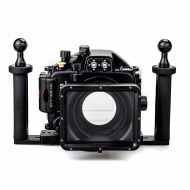 EACHSHOT 40M130ft Underwater Housing for Panasonic Lumix LX100 with 27-75mm Lens + Two Hands Aluminium Tray