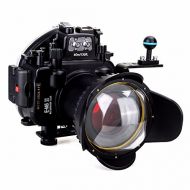 EACHSHOT 40M130ft Waterproof Underwater Camera Housing Diving Case for Olympus E-M5 II Can Be used with 12-50mm Lens + EACHSHOT 67mm Fisheye Lens + Red Filter + Aluminium Diving h