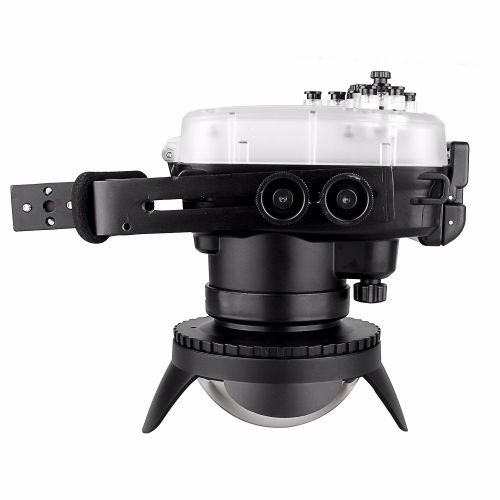  EACHSHOT 40m130ft Waterproof Underwater Camera Housing Case for A6300 Can Be Used With 16-50mm Lens + Aluminium Diving handle + 67mm Fisheye Lens + 67mm Red Filte