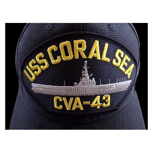  USS Coral SEA CVA-43 Navy Ship HAT U.S Military Official Ball Cap U.S.A Made