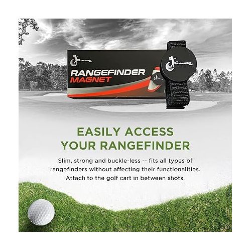  My Golfing Store Magnet for Eagle Eye Golf Rangefinder - Magnetic Holder with Adjustable Straps - Easy to Use, Stylish and Durable - Golf Range Finders and Accessories for Men and Women