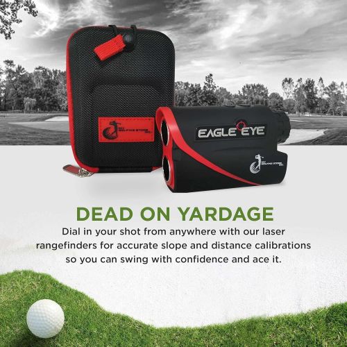  My Golfing Store Gen 3 Eagle Eye Laser Golf Rangefinder with Slope and Jolt Technology - 800 Yards Distance - Fast Focus System With Scan, Pin, and Speed Modes - 6X Magnification a