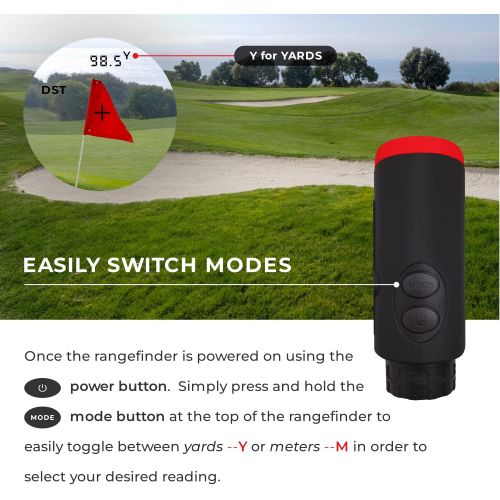  My Golfing Store Gen 3 Eagle Eye Laser Golf Rangefinder with Slope and Jolt Technology - 800 Yards Distance - Fast Focus System With Scan, Pin, and Speed Modes - 6X Magnification a