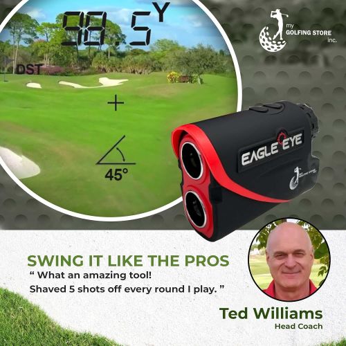  My Golfing Store Gen 3 Eagle Eye Laser Golf Rangefinder with Slope and Jolt Technology - 800 Yards Distance - Fast Focus System With Scan, Pin, and Speed Modes - 6X Magnification a