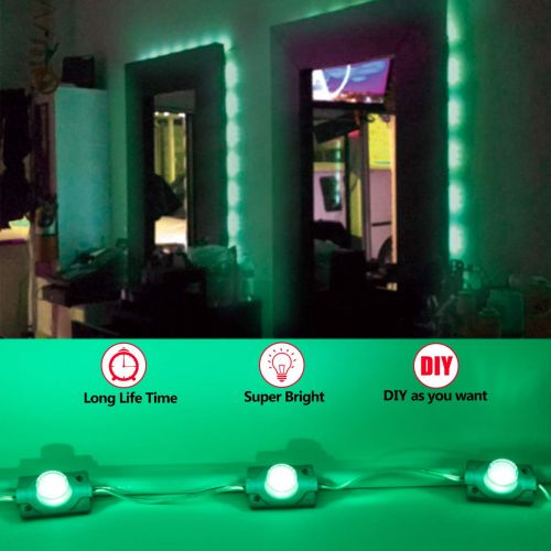  EAGWELL Super Bright Green Module Lights IP67 Waterproof Signs Light,10 Ft 3030 SMD LED Module Storefront Lights Outdoor Window Advertising Sign Caravans Trailers Light
