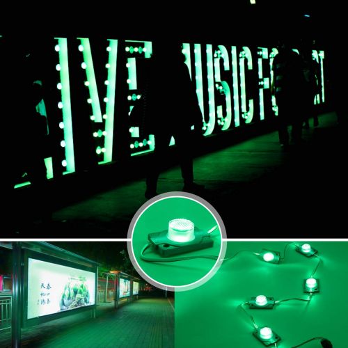  EAGWELL Super Bright Green Module Lights IP67 Waterproof Signs Light,10 Ft 3030 SMD LED Module Storefront Lights Outdoor Window Advertising Sign Caravans Trailers Light