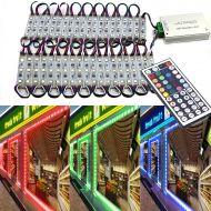 EAGWELL 20 Ft Storefront Lights 40 Pieces RGB 5050 LED Light Module,2 Set 5050 SMD 120 LED Module Store Front Window Sign Strip Light