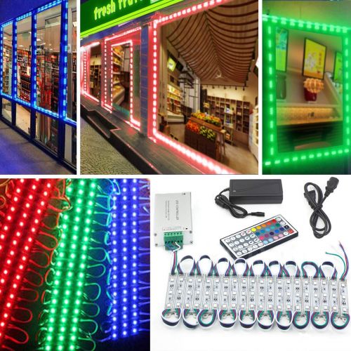  EAGWELL 20 Ft Storefront Lights 40 Pieces RGB 5050 LED Light Module,2 Set 5050 SMD 120 LED Module Store Front Window Sign Strip Light