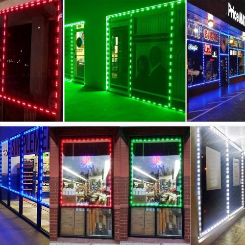  EAGWELL 20 Ft Storefront Lights 40 Pieces RGB 5050 LED Light Module,2 Set 5050 SMD 120 LED Module Store Front Window Sign Strip Light