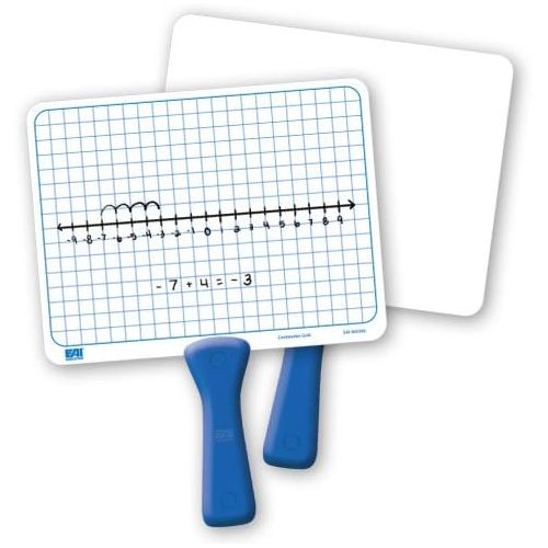  EAI Education Centimeter Dry-Erase Paddle Class Kit: 9x7, Double-Sided w/CleanWipes, Set of 5